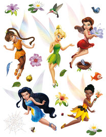 Disney Fairies muurstickers Tinkerbell en Elfjes XL