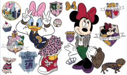 Minnie Mouse en Katrien muurstickers L
