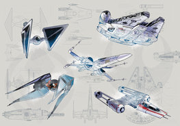 Star Wars fotobehang Blueprint - Licht