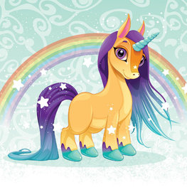 Unicorn Pony behang Rainbow