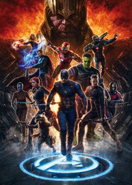 Avengers vs Thanos fotobehang