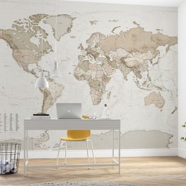 Wereldkaart behang Earth Map