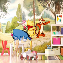 Winnie the Pooh XL behang Vriendjes