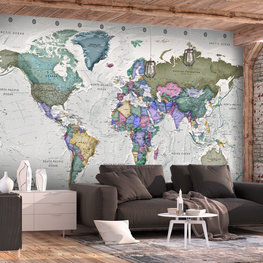 Wereldkaart behang World Destinations