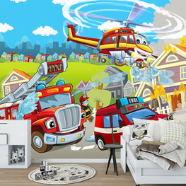 Brandweer fotobehang kinderkamer II