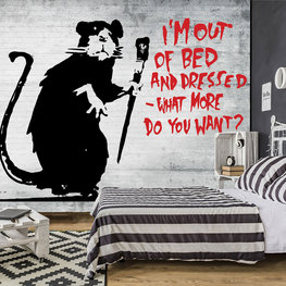 Banksy behang Rat