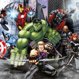 Avengers behang Street Rage XL