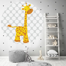 Giraffe Behangcirkel kinderkamer