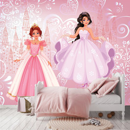 Prinsessen behang Roze