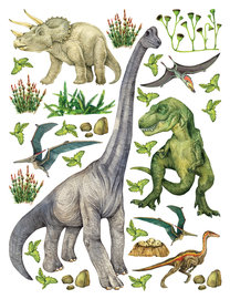 Dinosaurus muurstickers Dinoland XL