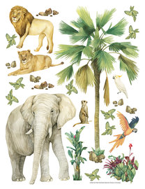 Jungle droom muurstickers Olifant XL