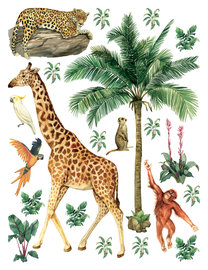 Jungle droom muurstickers Giraffe XL