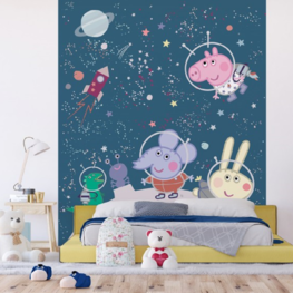 Peppa Pig behang Space D3