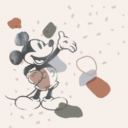 Mickey Mouse behang Organic Shapes