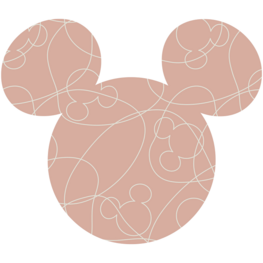 Mickey Mouse muurcirkel Mickey Head Knotted