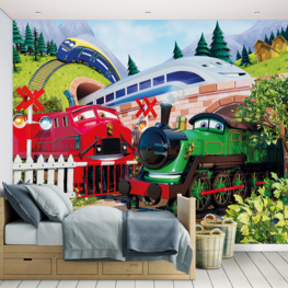 Treinen behang - Walltastic
