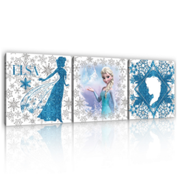 Frozen canvas 3-delige set Elsa