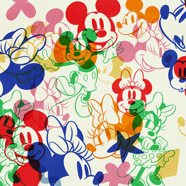 Mickey en Minnie Mouse behang Mixture