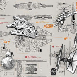 Star Wars Blueprints fotobehang XL