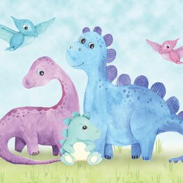 Baby dinosaurus behang