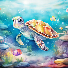 Onderwater fotobehang Zeeschildpad