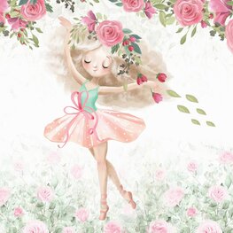 Ballerina behang kinderkamer