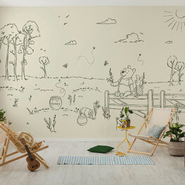 Winnie the Pooh fotobehang Bee at One with Nature