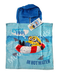 Minions badponcho Blauw