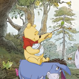 Winnie the Pooh fotobehang - Pooh's huis