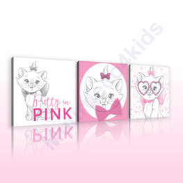 Disney Marie canvas 3-delige set Pink