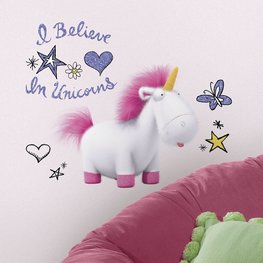 Eenhoorn muursticker Fluffy
