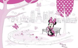 Minnie in Parijs fotobehang