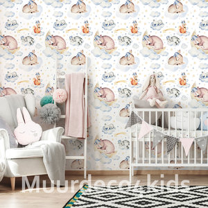 Fonkelnieuw Dieren behang babykamer Sleeping Animals II IP-09