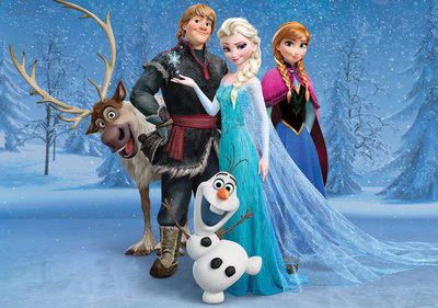 Disney Frozen behang XL Family, 368x254 cm € 79,95