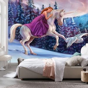 Beroemdheid Prestigieus Badkamer Eenhoorn fotobehang Fairy | voor een fantasy kamer